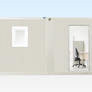 6,5 m x 4,6 m, seitlich verbundenes Flatpack-Containerbüro