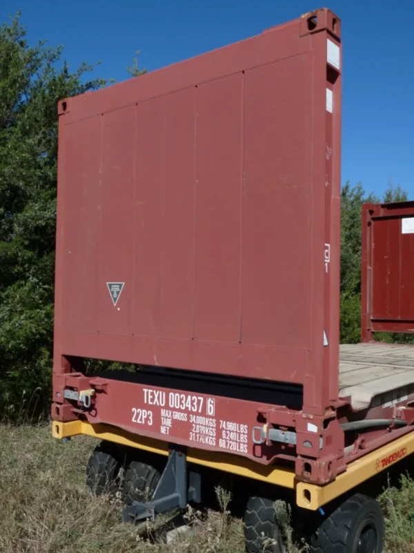 20 Fuß Flat Rack-Versandcontainer – eine Fahrt, für Ausrüstung, übergroße Gegenstände - Image 2
