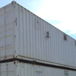 40FT Container-Shop – Klimatisiertes Büro + Lager mit Regalsystem
