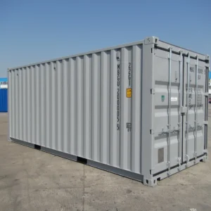 Grauer, neu gebauter 20-Fuß-Versandcontainer